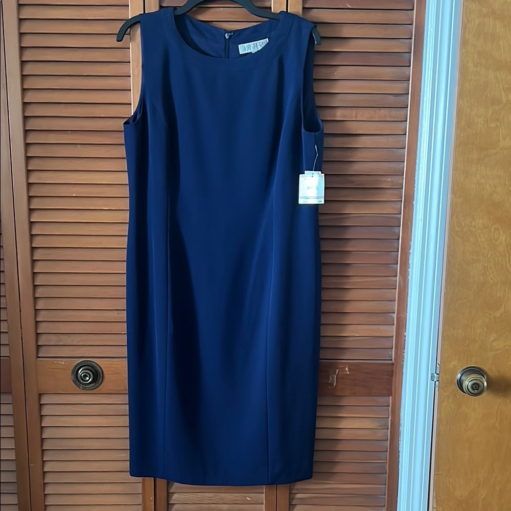 Kasper Midnight Blue Midi Dress